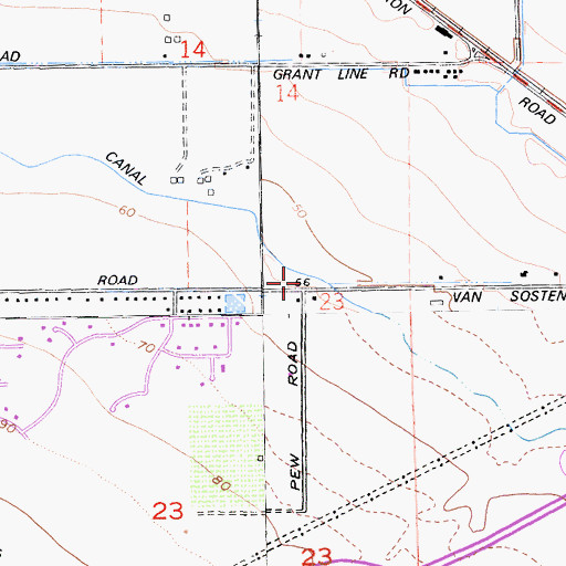 Topographic Map of Lower Main Canal, CA