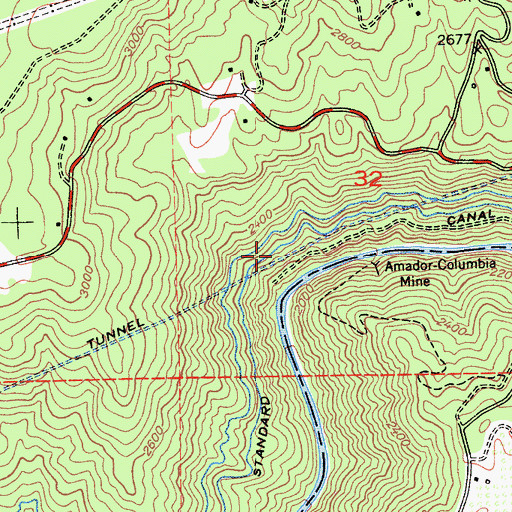 Topographic Map of Lower Standard Canal, CA