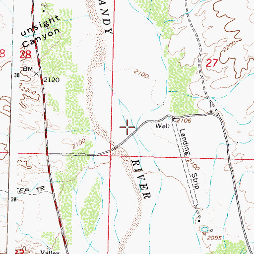 Topographic Map of Burro Wash, AZ