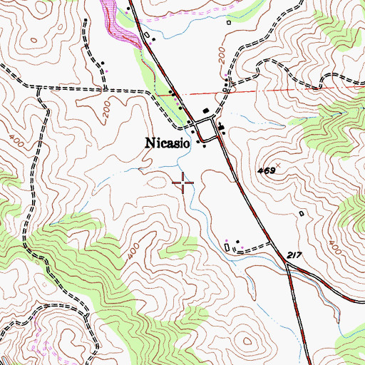 Topographic Map of Lucas Valley, CA