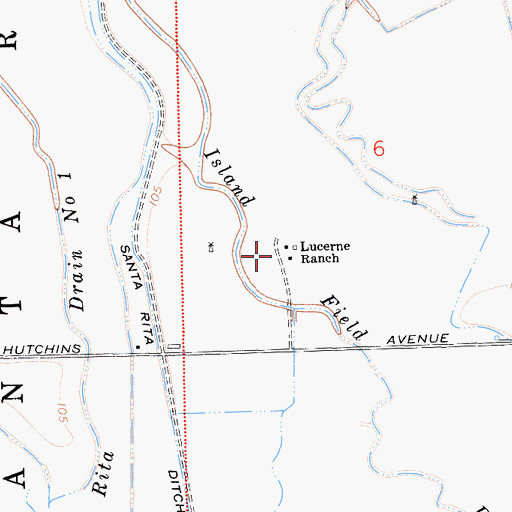 Topographic Map of Lucerne Ranch, CA