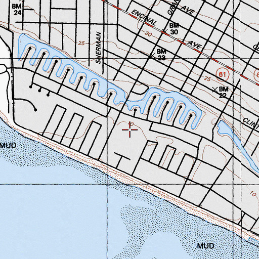 Topographic Map of Donald D Lum Elementary School, CA