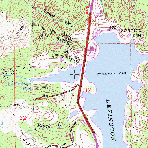 Topographic Map of Lyndon Canyon, CA