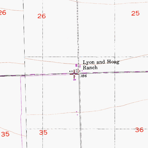 Topographic Map of Lyon and Hoag Ranch, CA
