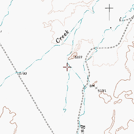 Topographic Map of Burro Wash, AZ