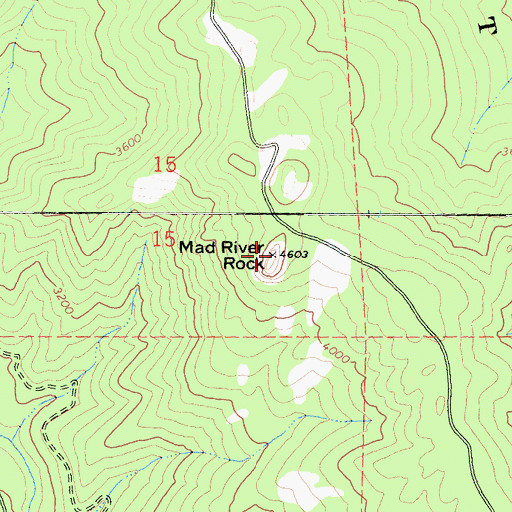 Topographic Map of Mad River Rock, CA