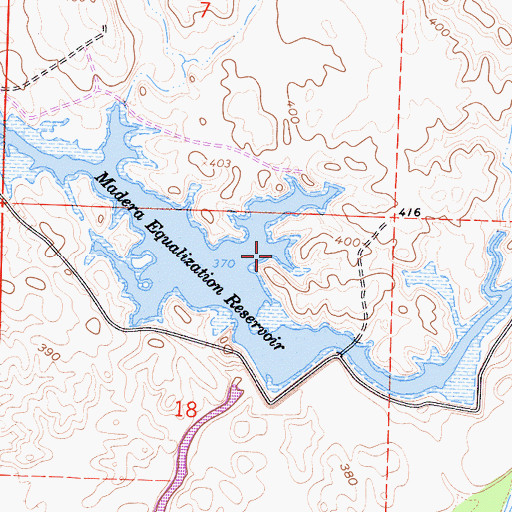 Topographic Map of Madera Equalization Reservoir, CA