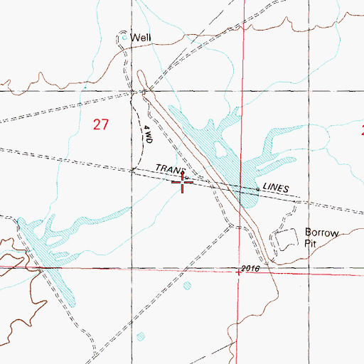 Topographic Map of Upper Centennial Control Dam, AZ