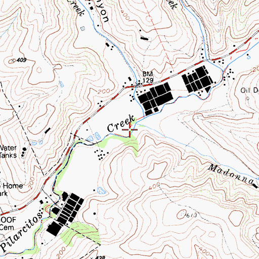 Topographic Map of Madonna Creek, CA