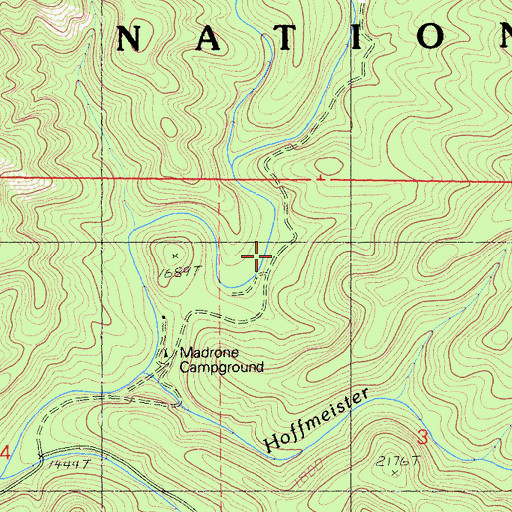 Topographic Map of Madrone Guard Station, CA