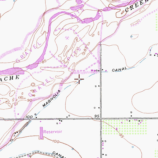 Topographic Map of Magnolia Canal, CA