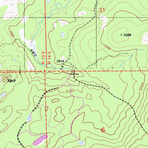 Topographic Map of Magonigal Camp, CA