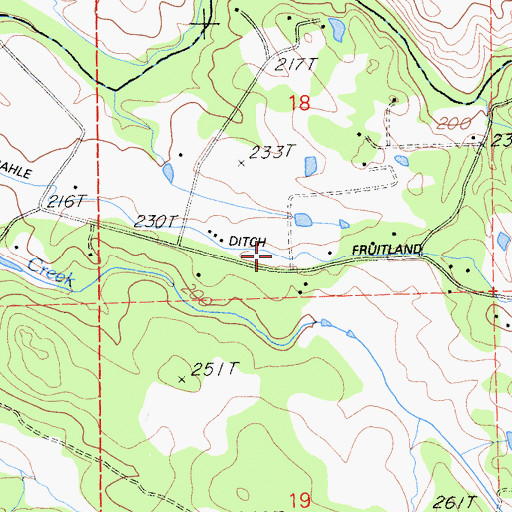 Topographic Map of Mahle Ditch, CA