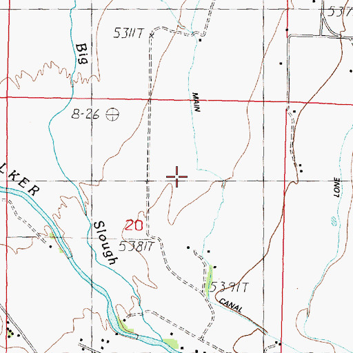 Topographic Map of Main Canal, CA