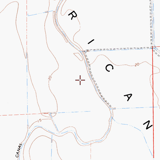 Topographic Map of Main Canal, CA
