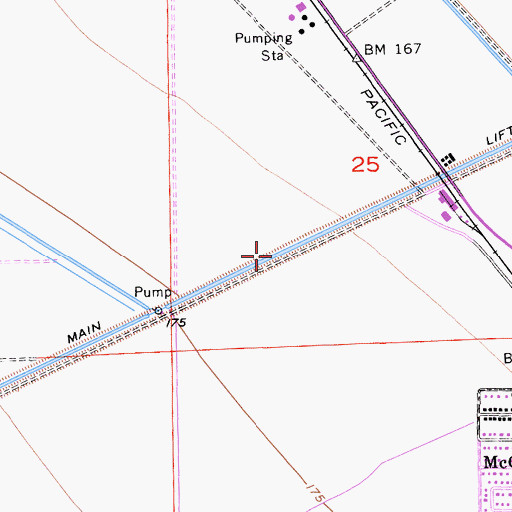 Topographic Map of Main Lift, CA
