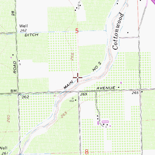 Topographic Map of Main Number Two, CA