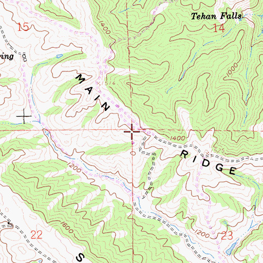 Topographic Map of Main Ridge, CA