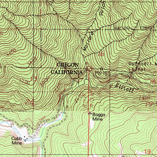 Topographic Map of Mallard Gulch, CA