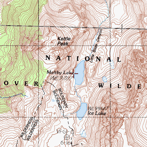 Topographic Map of Maltby Lake, CA