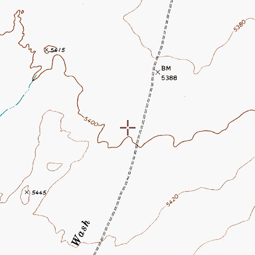 Topographic Map of Burro Wash, AZ