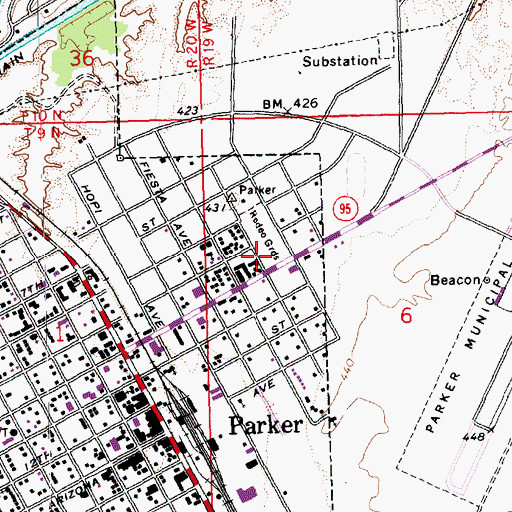 Topographic Map of Western Park, AZ