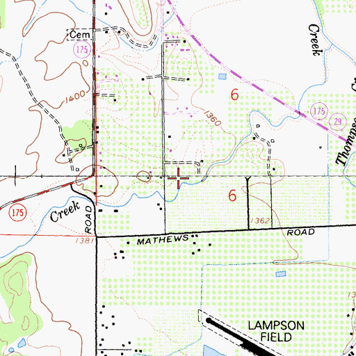 Topographic Map of Manning Creek, CA