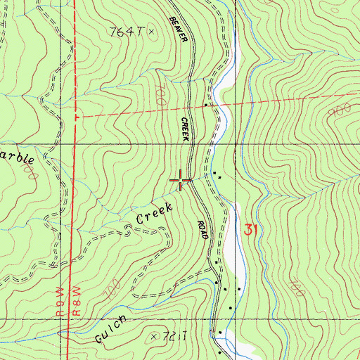 Topographic Map of Marble Creek, CA