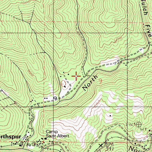 Topographic Map of Marble Gulch, CA