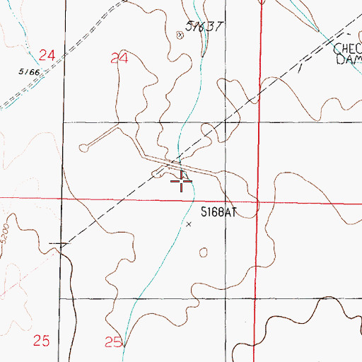 Topographic Map of Antelope Detention Dam, AZ