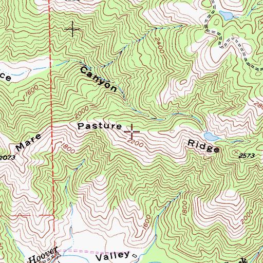 Topographic Map of Mare Pasture Ridge, CA