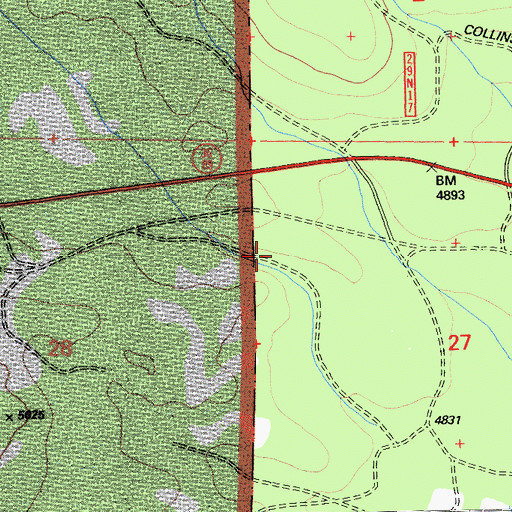 Topographic Map of Marian Creek, CA