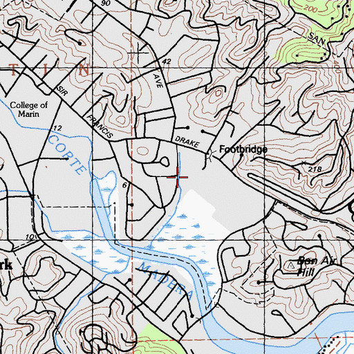 Topographic Map of Anthony G Bacich Elementary School, CA