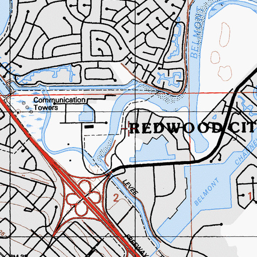 Topographic Map of Marine World, CA