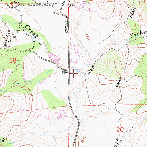 Topographic Map of Mariposa Creek, CA