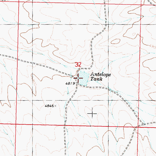 Topographic Map of Antelope Tank, AZ