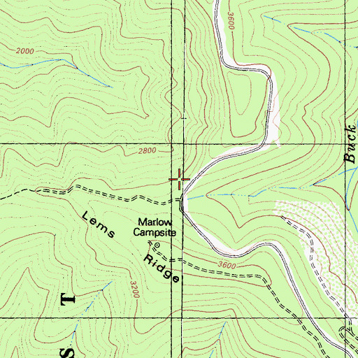 Topographic Map of Marlow Camp, CA
