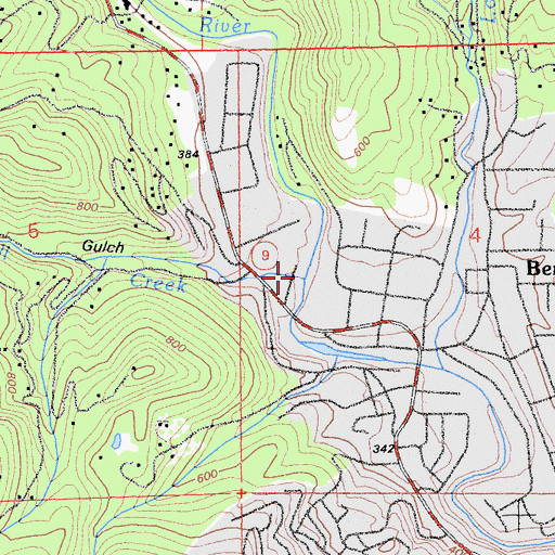 Topographic Map of Marshall Creek, CA