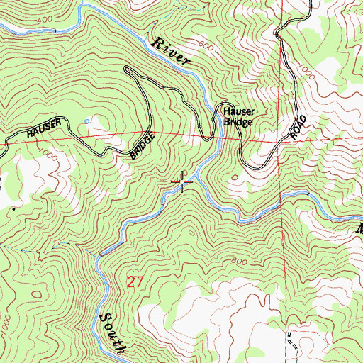 Topographic Map of Marshall Creek, CA