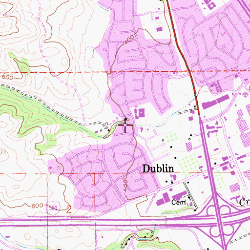 Topographic Map of Martin Canyon, CA