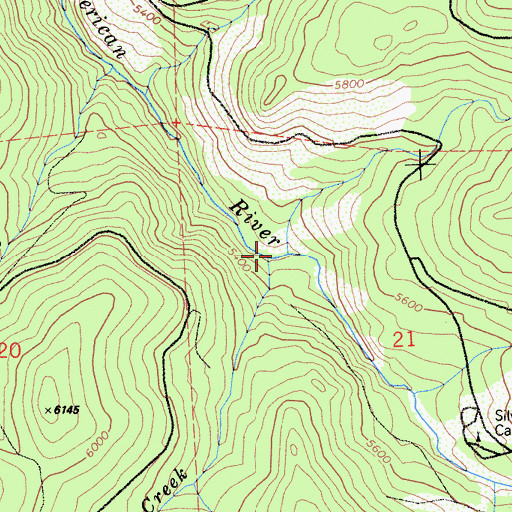 Topographic Map of Martin Creek, CA