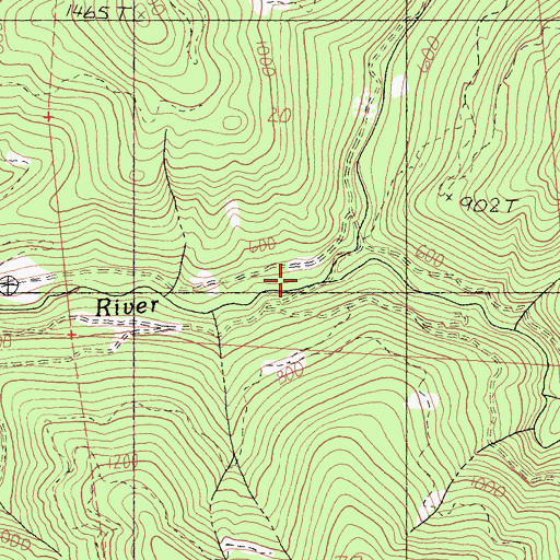 Topographic Map of Martin Creek, CA