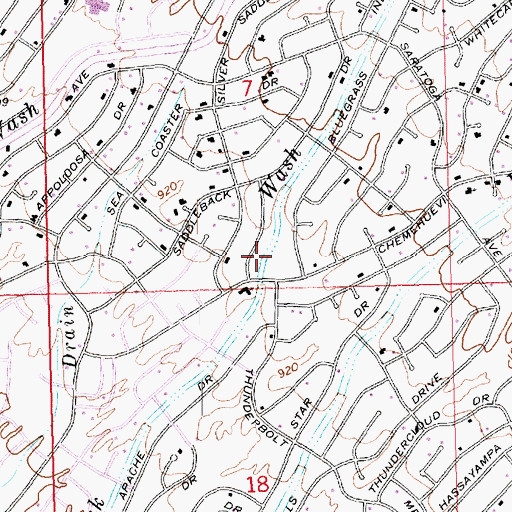 Topographic Map of Baysinger Drain, AZ