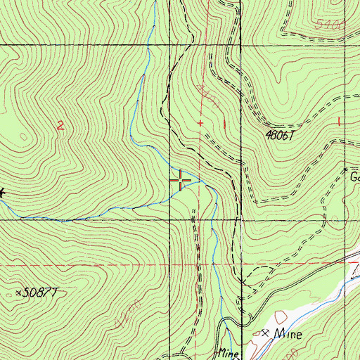 Topographic Map of Masterson Meadow Creek, CA