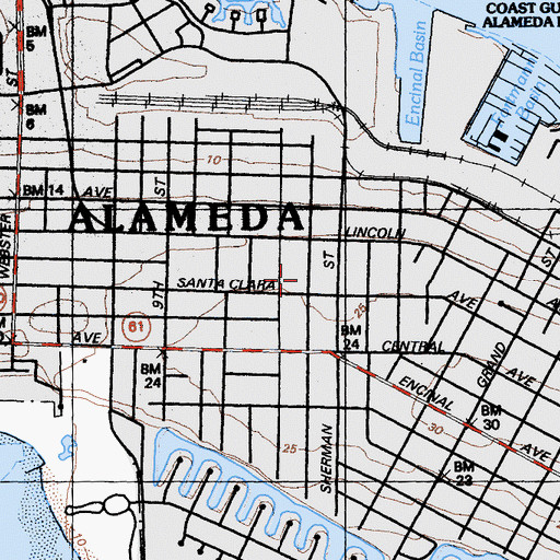 Topographic Map of Mastick School, CA