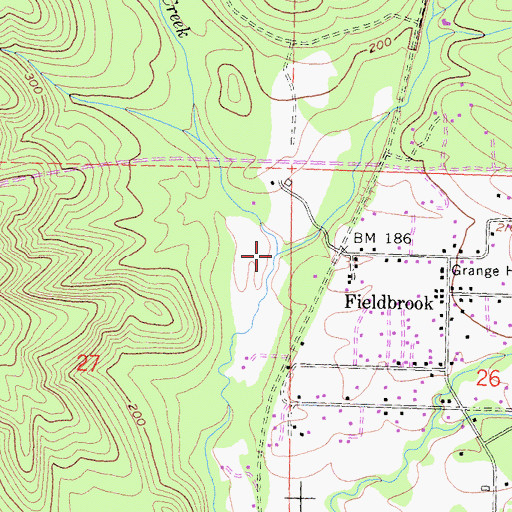 Topographic Map of Mather Creek, CA