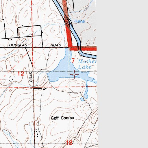 Topographic Map of Mather Lake, CA