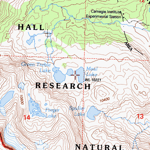 Topographic Map of Maul Lake, CA