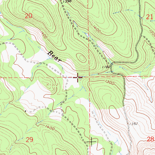 Topographic Map of Maxwell Creek, CA
