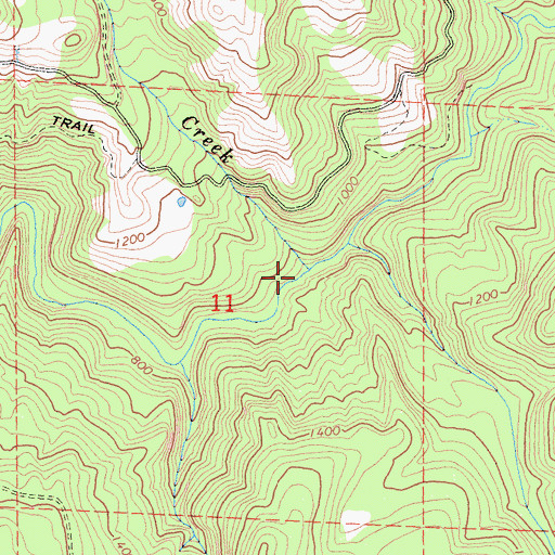 Topographic Map of Maxwell Creek, CA